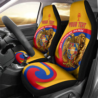 Personalized Armenia Coat Of Arms Car Seat Cover Armenian Flag Map And Patriotic Eagle Lion
