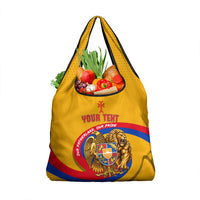 Personalized Armenia Coat Of Arms Grocery Bag Armenian Flag Map And Patriotic Eagle Lion