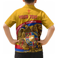 Personalized Armenia Coat Of Arms Kid Hawaiian Shirt Armenian Flag Map And Patriotic Eagle Lion