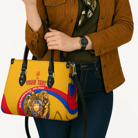 Personalized Armenia Coat Of Arms Leather Bag Armenian Flag Map And Patriotic Eagle Lion