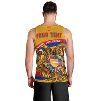 Personalized Armenia Coat Of Arms Men Tank Top Armenian Flag Map And Patriotic Eagle Lion