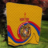 Personalized Armenia Coat Of Arms Quilt Armenian Flag Map And Patriotic Eagle Lion