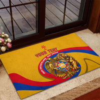 Personalized Armenia Coat Of Arms Rubber Doormat Armenian Flag Map And Patriotic Eagle Lion