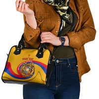 Personalized Armenia Coat Of Arms Shoulder Handbag Armenian Flag Map And Patriotic Eagle Lion