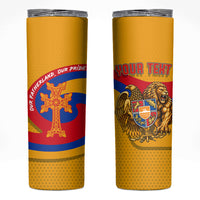 Personalized Armenia Coat Of Arms Skinny Tumbler Armenian Flag Map And Patriotic Eagle Lion