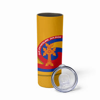 Personalized Armenia Coat Of Arms Skinny Tumbler Armenian Flag Map And Patriotic Eagle Lion
