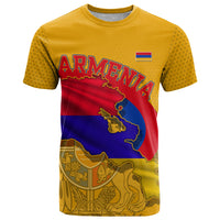 Personalized Armenia Coat Of Arms T Shirt Armenian Flag Map And Patriotic Eagle Lion