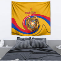 Personalized Armenia Coat Of Arms Tapestry Armenian Flag Map And Patriotic Eagle Lion