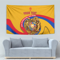 Personalized Armenia Coat Of Arms Tapestry Armenian Flag Map And Patriotic Eagle Lion