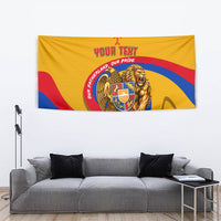Personalized Armenia Coat Of Arms Tapestry Armenian Flag Map And Patriotic Eagle Lion
