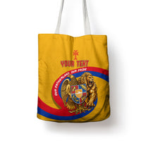 Personalized Armenia Coat Of Arms Tote Bag Armenian Flag Map And Patriotic Eagle Lion