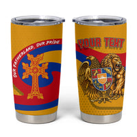 Personalized Armenia Coat Of Arms Tumbler Cup Armenian Flag Map And Patriotic Eagle Lion