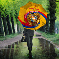 Personalized Armenia Coat Of Arms Umbrella Armenian Flag Map And Patriotic Eagle Lion