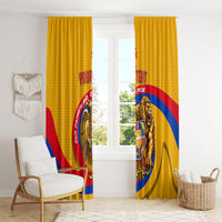 Personalized Armenia Coat Of Arms Window Curtain Armenian Flag Map And Patriotic Eagle Lion