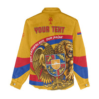 Personalized Armenia Coat Of Arms Women Casual Shirt Armenian Flag Map And Patriotic Eagle Lion