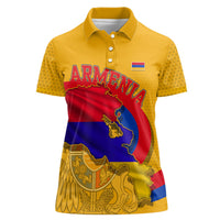 Personalized Armenia Coat Of Arms Women Polo Shirt Armenian Flag Map And Patriotic Eagle Lion