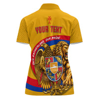 Personalized Armenia Coat Of Arms Women Polo Shirt Armenian Flag Map And Patriotic Eagle Lion
