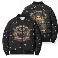 The Beard Society Bomber Puffer Jacket Vintage Barber Great Beards Grown With Pride