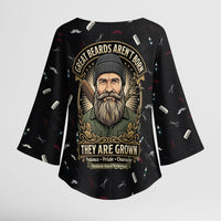 The Beard Society Kimono Sleeve Blouse Vintage Barber Great Beards Grown With Pride