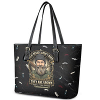 The Beard Society Leather Tote Bag Vintage Barber Great Beards Grown With Pride