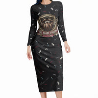 The Beard Society Long Sleeve Bodycon Dress Vintage Barber Great Beards Grown With Pride