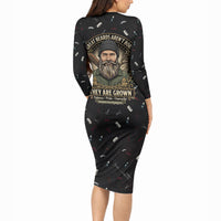 The Beard Society Long Sleeve Bodycon Dress Vintage Barber Great Beards Grown With Pride