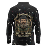 The Beard Society Long Sleeve Polo Shirt Vintage Barber Great Beards Grown With Pride