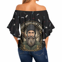 The Beard Society Off Shoulder Wrap Waist Top Vintage Barber Great Beards Grown With Pride