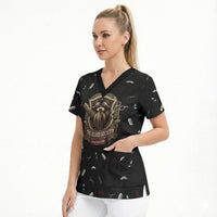 The Beard Society Scrub Top Vintage Barber Great Beards Grown With Pride
