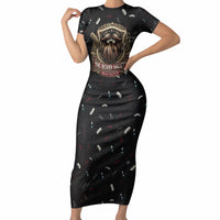 The Beard Society Short Sleeve Bodycon Dress Vintage Barber Great Beards Grown With Pride