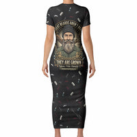 The Beard Society Short Sleeve Bodycon Dress Vintage Barber Great Beards Grown With Pride
