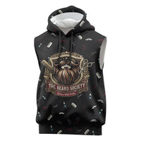 The Beard Society Sleeveless Hoodie Vintage Barber Great Beards Grown With Pride