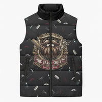 The Beard Society Sleeveless Puffer Jacket Vintage Barber Great Beards Grown With Pride