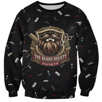 The Beard Society Sweatshirt Vintage Barber Great Beards Grown With Pride