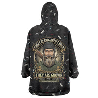 The Beard Society Wearable Blanket Hoodie Vintage Barber Great Beards Grown With Pride