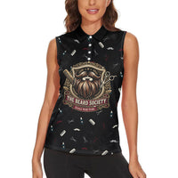 The Beard Society Women Sleeveless Polo Shirt Vintage Barber Great Beards Grown With Pride