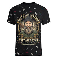 The Beard Society Women V-Neck T-Shirt Vintage Barber Great Beards Grown With Pride