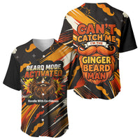 World Beard Day Baseball Jersey Ginger Beard Man Pride - Retro Comic