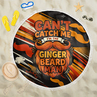 World Beard Day Beach Blanket Ginger Beard Man Pride - Retro Comic