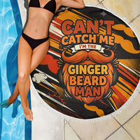 World Beard Day Beach Blanket Ginger Beard Man Pride - Retro Comic