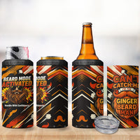World Beard Day 4 in 1 Can Cooler Tumbler Ginger Beard Man Pride - Retro Comic