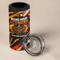 World Beard Day 4 in 1 Can Cooler Tumbler Ginger Beard Man Pride - Retro Comic