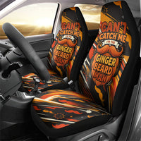 World Beard Day Car Seat Cover Ginger Beard Man Pride - Retro Comic
