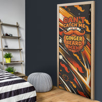 World Beard Day Door Cover Ginger Beard Man Pride - Retro Comic