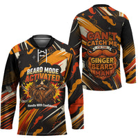 World Beard Day Hockey Jersey Ginger Beard Man Pride - Retro Comic