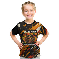 World Beard Day Kid T Shirt Ginger Beard Man Pride - Retro Comic