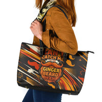 World Beard Day Leather Tote Bag Ginger Beard Man Pride - Retro Comic
