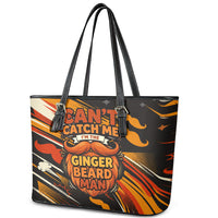 World Beard Day Leather Tote Bag Ginger Beard Man Pride - Retro Comic