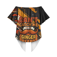 World Beard Day Off Shoulder Wrap Waist Top Ginger Beard Man Pride - Retro Comic