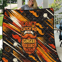 World Beard Day Quilt Ginger Beard Man Pride - Retro Comic